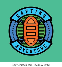 DESIGN RAFTING ADVENTURE VECTOR ART