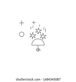 design of rain virus icon template
