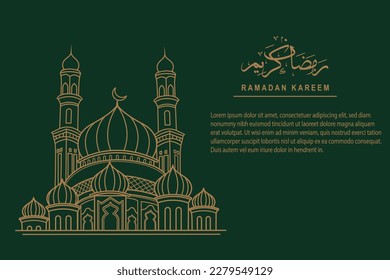 Design für Ramadan Kareem, Islamischer Hintergrund, Vektorgrafik
