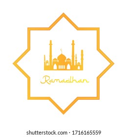 
Design Ramadhan Mubarak with gold vector