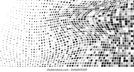 Design rectangle mesh dot halftone gradient texture. Vanishing polka dot background illustration abstract simple design