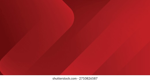 Design red background with glowing geometric lines. Modern red gradient square shape design. Futuristic technology concept. Suit for brochure, website, banner, cover modern. 