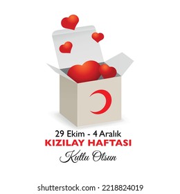Design for Red Crescent Week. Translation: "29 October - 4 November, Happy Red Crescent week."