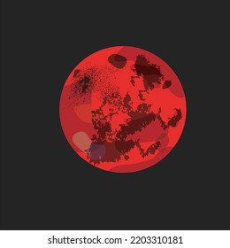 Design red planet vector illustration