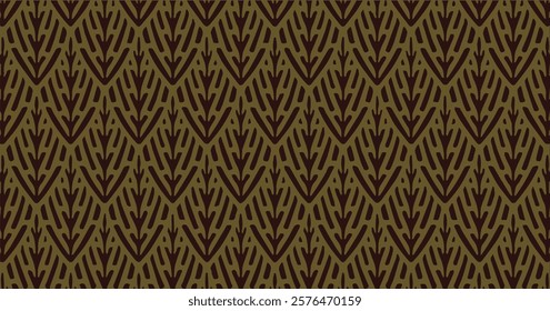 A design resembling woven bamboo in deep brown with greenish tones, offering a natural and traditional aesthetic