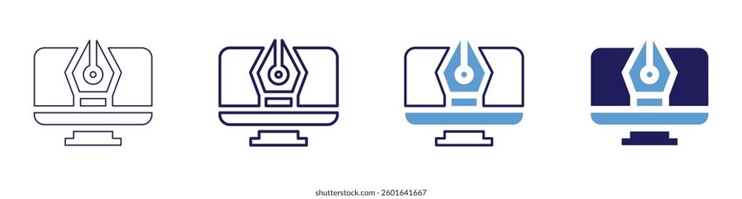 Design resonance icon in 4 different styles. Thin Line, Line, Bold Line, Duotone. Duotone style. Editable stroke.