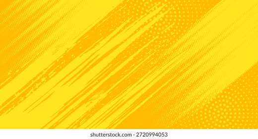 Design Retro Comic gelber Hintergrund Rastergradient Halbton Stock Vektor modern