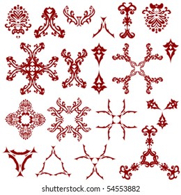 design retro elements against white background, abstract vector art illustration