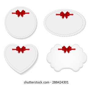 Design Retro Label, Frame, with Bow Vector Illustration EPS10