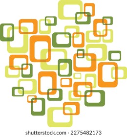 Design of retro pattern 60s, 70s seamless vector pattern. Abstract geometric background, rich colors, texture, vector illustration.