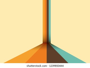 Design retro style background with copy space, illustration - vector.