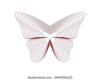 Diseña un logotipo de sensación cálida retro, una lista de cubos míticos sueños mariposa monarca, elegantes alas de mariposa logotipo diseño logotipo mezcla dibujo polilla brillante