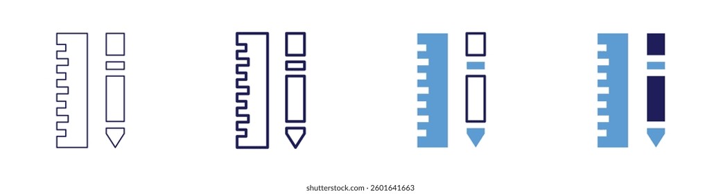 Design reusability icon in 4 different styles. Thin Line, Line, Bold Line, Duotone. Duotone style. Editable stroke.