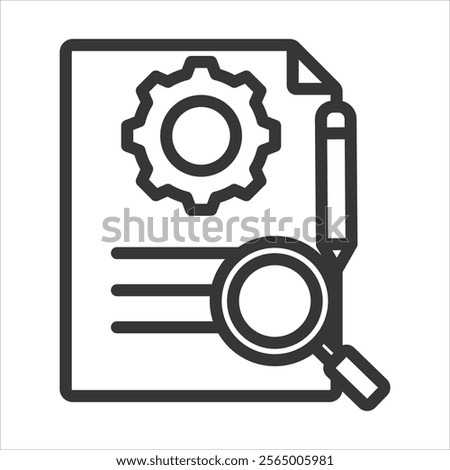 Design Review Outline Icon Vector Illustration