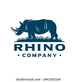 the design of the rhinoceros logo on the grass