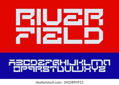 Schriftsatz für Alphabet-Typografie-Schriftzeichen im Feld Design