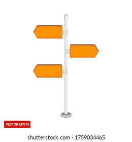 DESIGN OF ROAD GUIDE, WITH FLAT STYLE