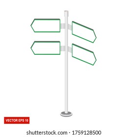 DESIGN OF ROAD GUIDE, WITH FLAT STYLE