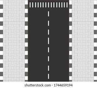 the design of the road as seen from above