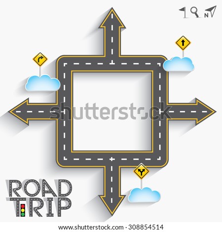 design road street frame words road stock vector royalty free