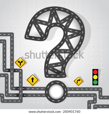 Design Road & Street Question mark sign , Vector EPS10