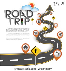 Design Road & Street Template Background With Words 