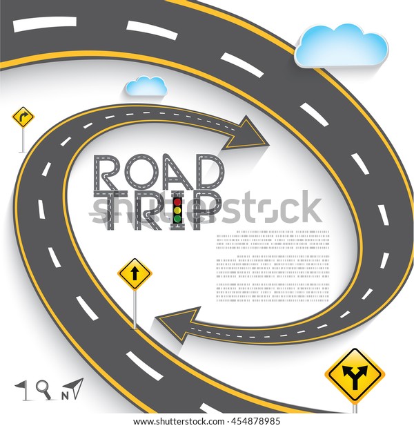 Design Road Street Template Background Words Stock Vector (Royalty Free ...