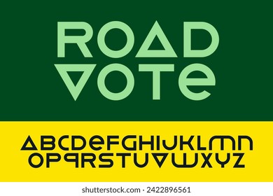 Schriftzeichen-Schriftbuchstaben der Design Road Vote-Schrift Alphabet