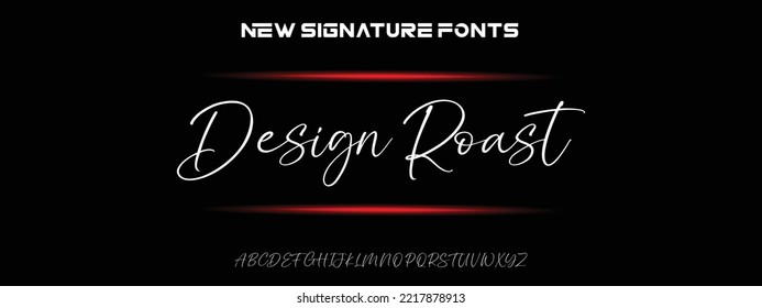 Design Roast Sports minimal tech font letter set. Luxury vector typeface for company. Modern gaming fonts logo design.