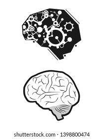 Design of robot and human brains