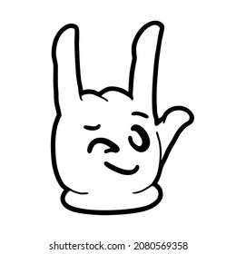 design of rock hand draw