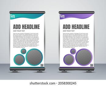 Design a roll up banner, pull up, event banner, banner ads 