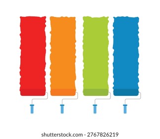 Design roll paint colorful