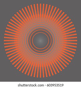 Design a round element from points of different sizes