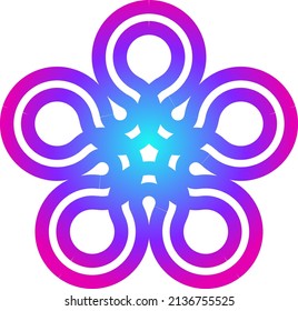 Design round logo element. Abstract wave vector template set. Chinese knots icon.
