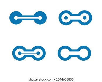 Design round wheel logo element. Abstract vector template set. Knots icon