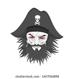 Design of rude pirate face