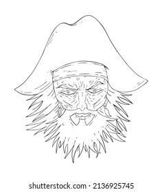 Design of rude pirate face