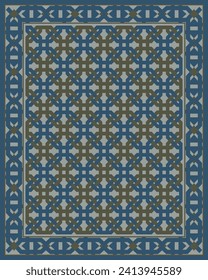 Design Rug mit dicken vertikalen und dicken horizontalen Linien.