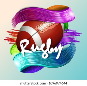 design with rugby ball