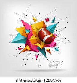 design with rugby ball