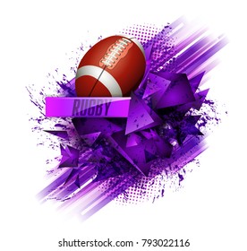 design with rugby ball