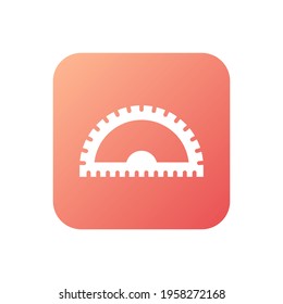 The design of the ruler arc stationery gradient icon vector illustration, this vector is suitable for icons, logos, illustrations, stickers, books, covers, etc.