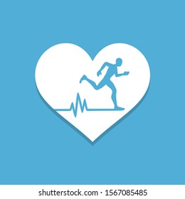 design of runner heart symbol