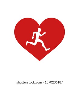 design of runner heart symbol