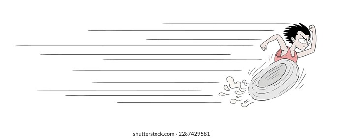 Design of running man draw