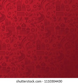 Design of Russia vector illustration seamless pattern red background for world football 2018