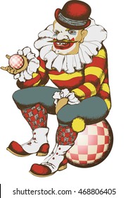 Design of sad clown.