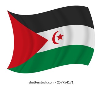 design Sahrawi Arab Democratic Republic flag waving vector