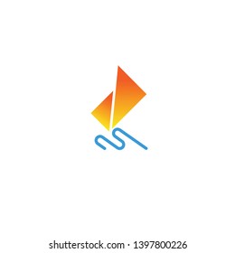 Design Sailing logo simple - Vector
